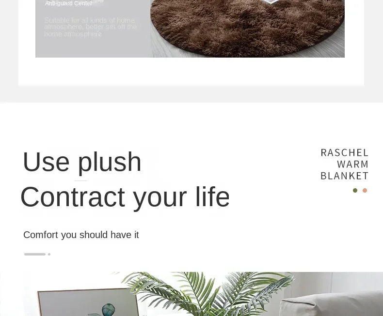 Ultra Soft Plush Round Rug Mat - Fluffy White Carpet for Living Room, Home Decor and Bedroomr, Bedroom and Kids Room