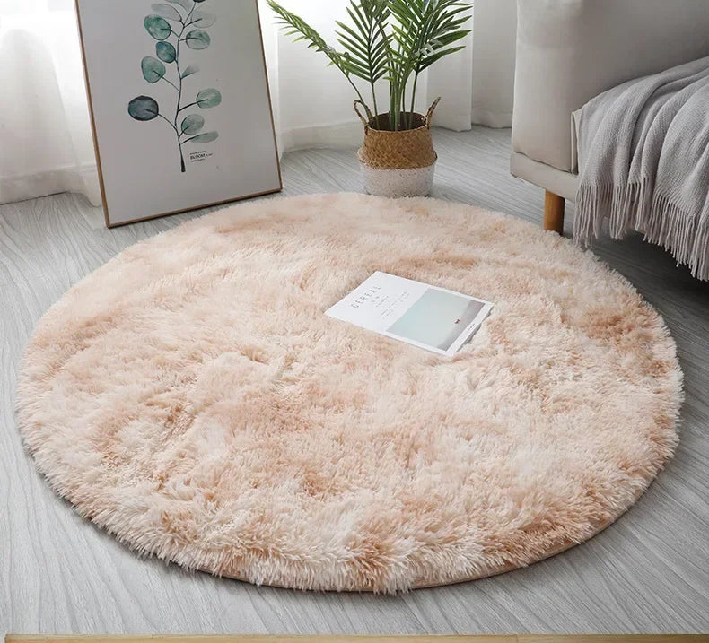 Ultra Soft Plush Round Rug Mat - Fluffy White Carpet for Living Room, Home Decor and Bedroomr, Bedroom and Kids Room
