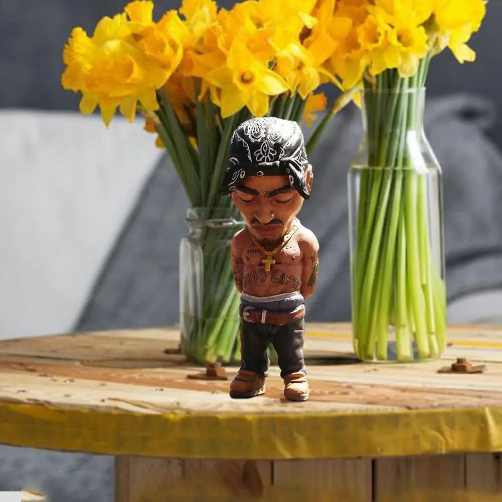 1 Pcs Hip Hop Negro Commemorative Resin Indie Station Characters Sculpture New Crafts Ornaments Memorial Home Decorations