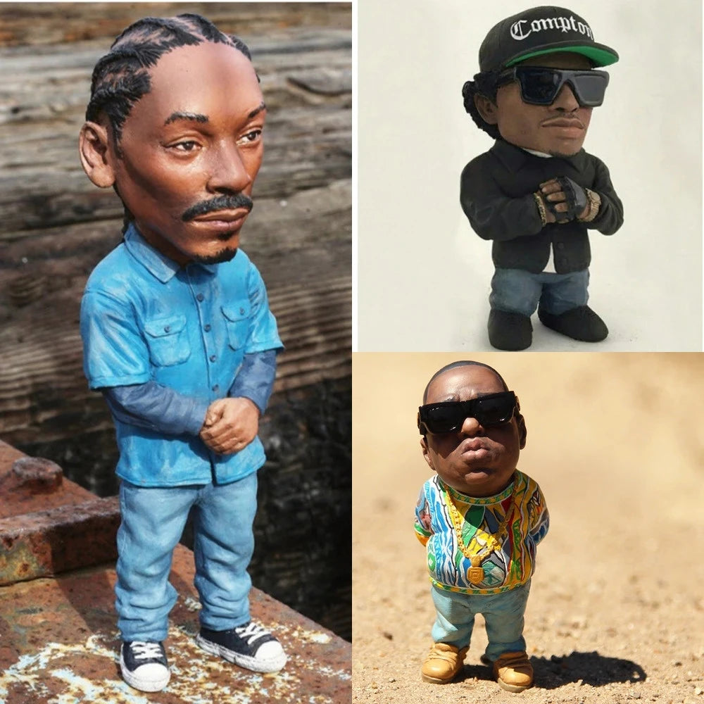 1 Pcs Hip Hop Negro Commemorative Resin Indie Station Characters Sculpture New Crafts Ornaments Memorial Home Decorations