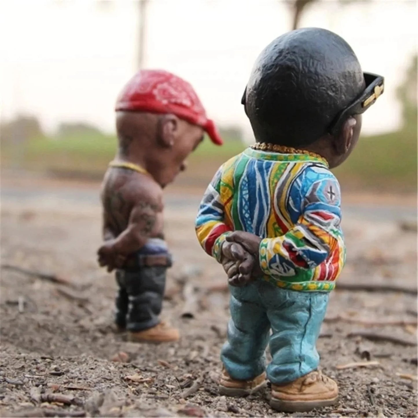 1 Pcs Hip Hop Negro Commemorative Resin Indie Station Characters Sculpture New Crafts Ornaments Memorial Home Decorations