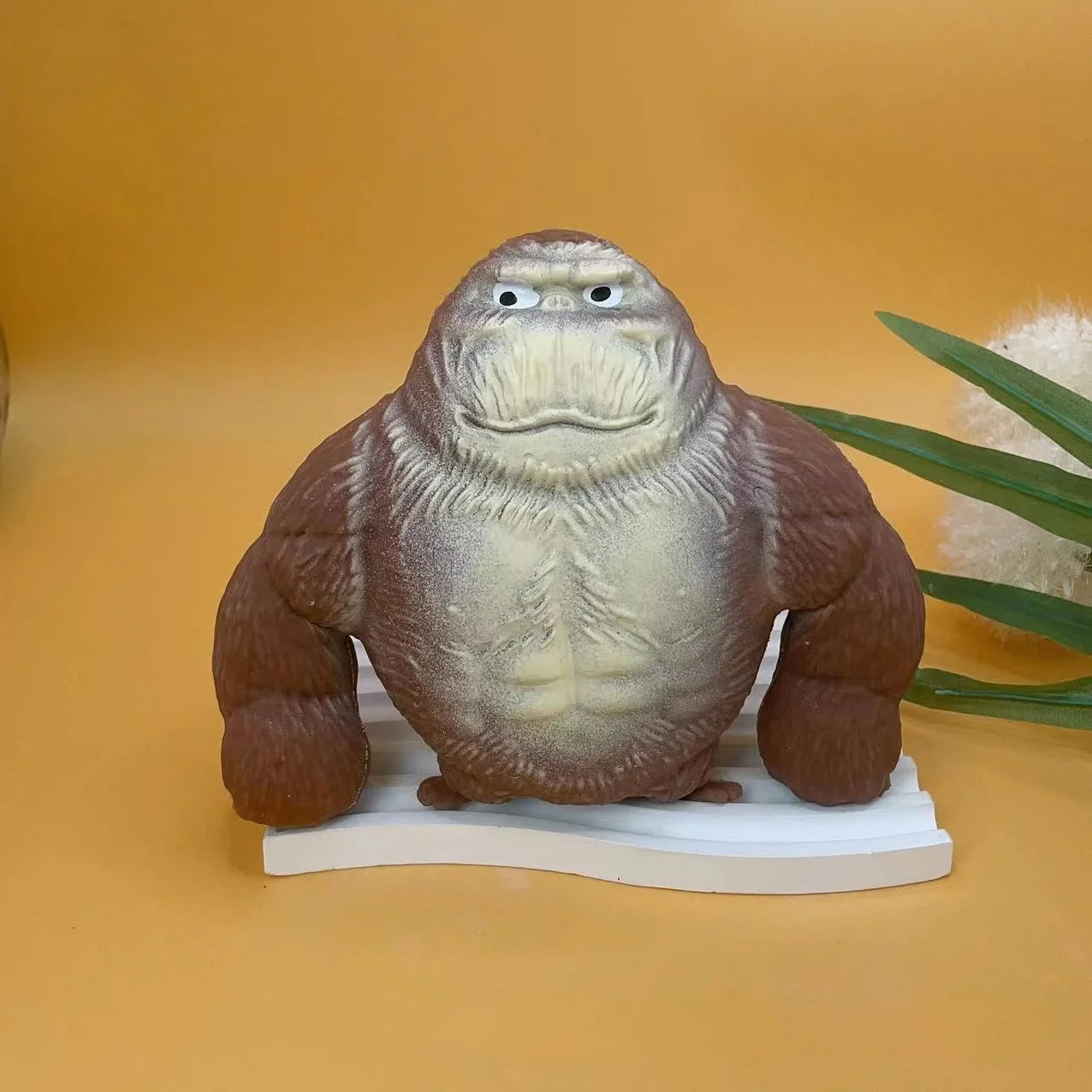 Cute Gorilla Figurines Humorous Expression Monkey Statues Stretchable Squeeze Animal Figure Office Ornament Home Decoration