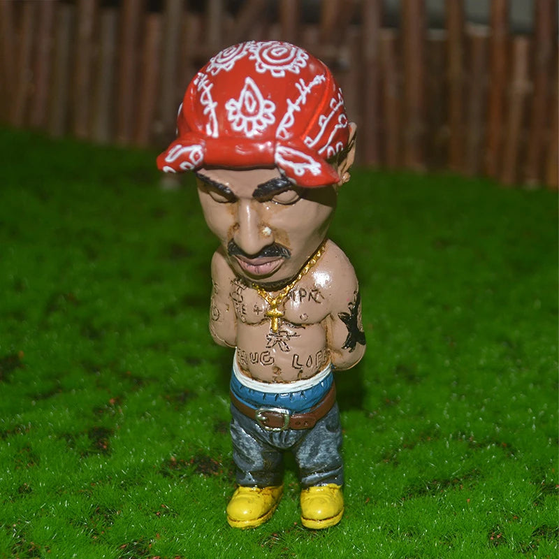 1 Pcs Hip Hop Negro Commemorative Resin Indie Station Characters Sculpture New Crafts Ornaments Memorial Home Decorations