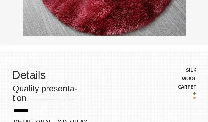 Ultra Soft Plush Round Rug Mat - Fluffy White Carpet for Living Room, Home Decor and Bedroomr, Bedroom and Kids Room