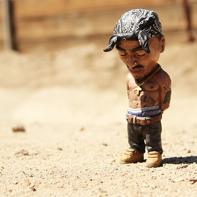 1 Pcs Hip Hop Negro Commemorative Resin Indie Station Characters Sculpture New Crafts Ornaments Memorial Home Decorations