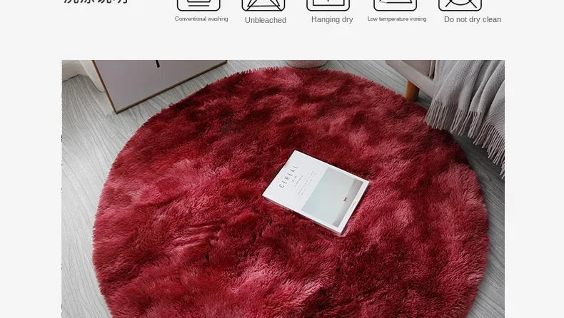 Ultra Soft Plush Round Rug Mat - Fluffy White Carpet for Living Room, Home Decor and Bedroomr, Bedroom and Kids Room