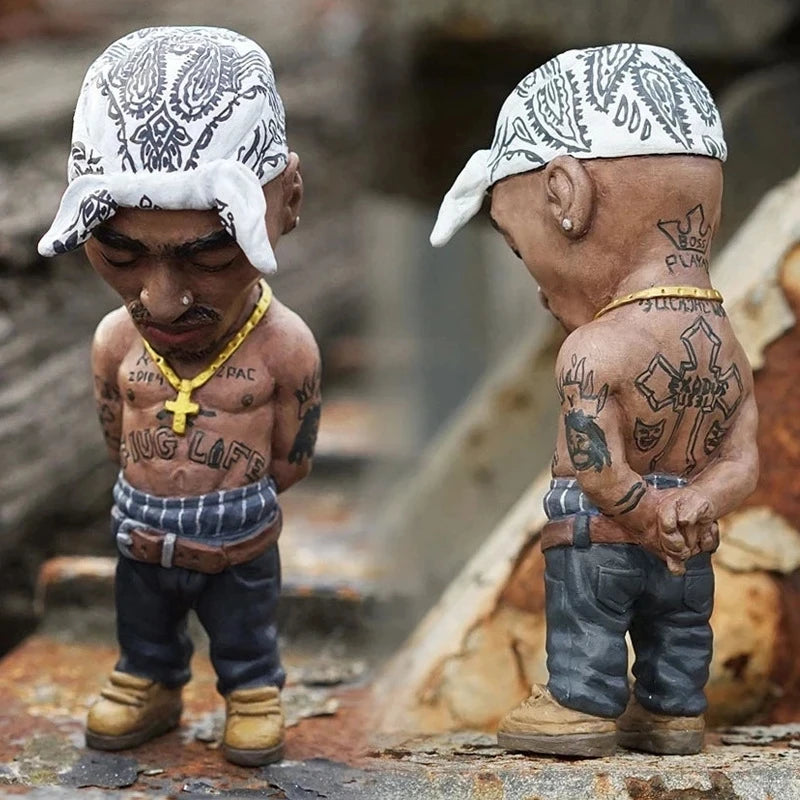1 Pcs Hip Hop Negro Commemorative Resin Indie Station Characters Sculpture New Crafts Ornaments Memorial Home Decorations
