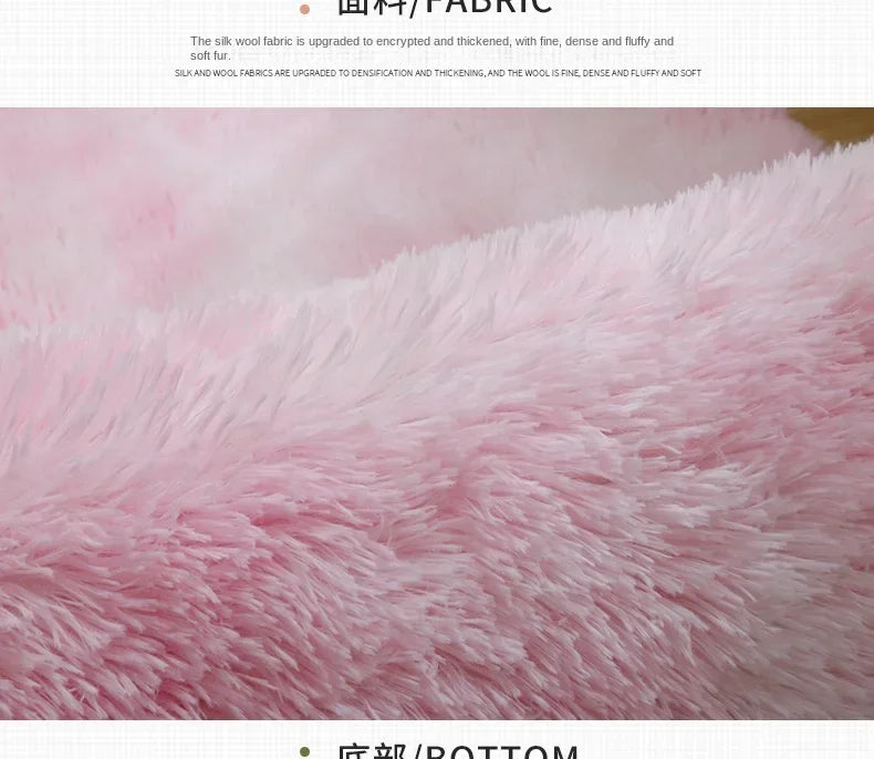 Ultra Soft Plush Round Rug Mat - Fluffy White Carpet for Living Room, Home Decor and Bedroomr, Bedroom and Kids Room