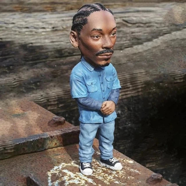 1 Pcs Hip Hop Negro Commemorative Resin Indie Station Characters Sculpture New Crafts Ornaments Memorial Home Decorations
