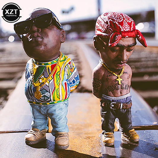 1 Pcs Hip Hop Negro Commemorative Resin Indie Station Characters Sculpture New Crafts Ornaments Memorial Home Decorations