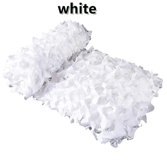 1.5mx1m 4mx5mCamouflage Nets White Blue Beige Desert for Hunting Hiding Mesh Outdoor Awning Garden Shading Gazebo