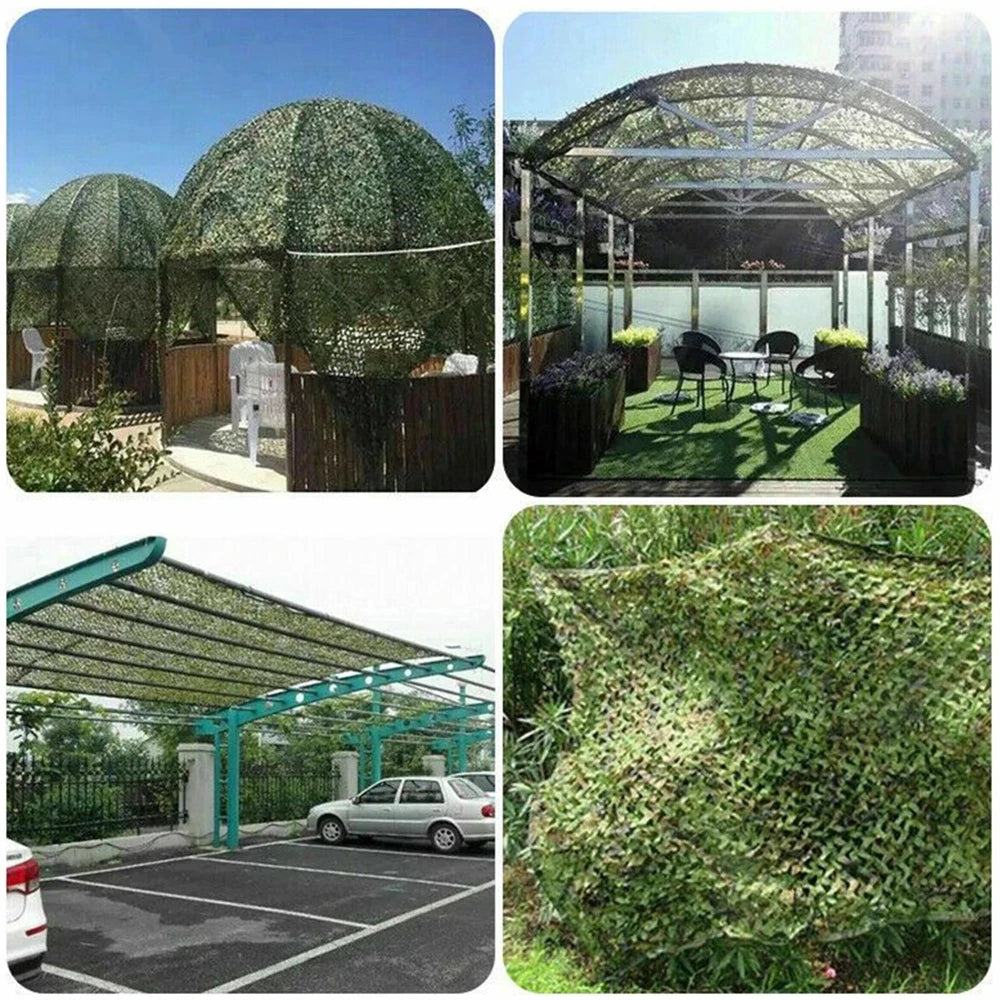 1.5mx1m 4mx5mCamouflage Nets White Blue Beige Desert for Hunting Hiding Mesh Outdoor Awning Garden Shading Gazebo