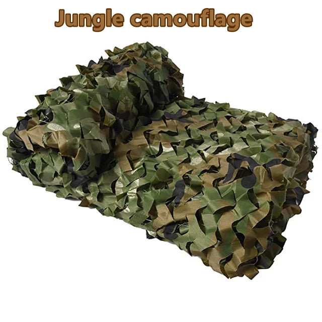1.5mx1m 4mx5mCamouflage Nets White Blue Beige Desert for Hunting Hiding Mesh Outdoor Awning Garden Shading Gazebo