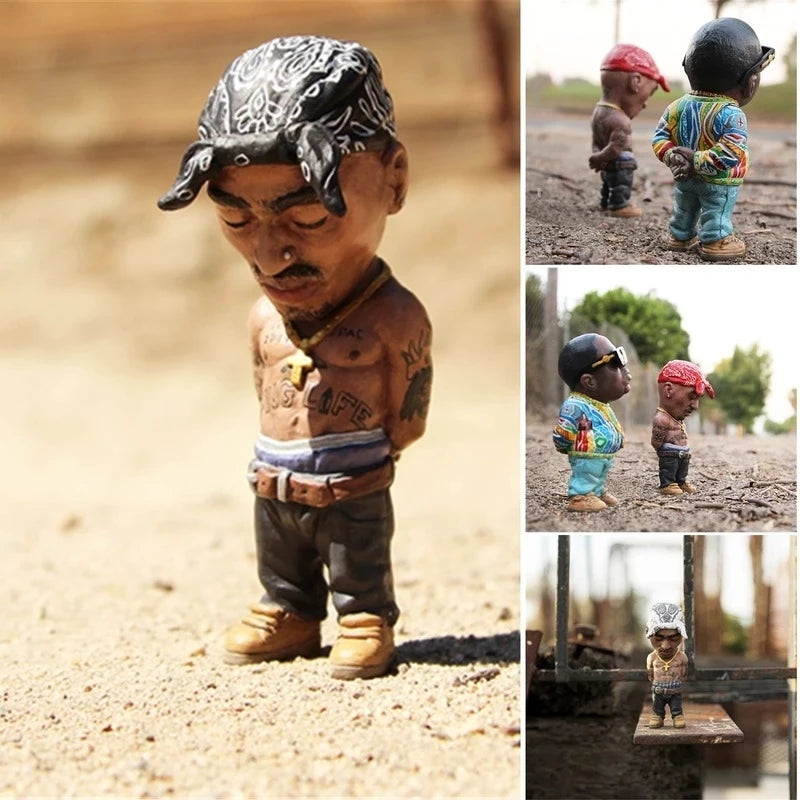 1 Pcs Hip Hop Negro Commemorative Resin Indie Station Characters Sculpture New Crafts Ornaments Memorial Home Decorations