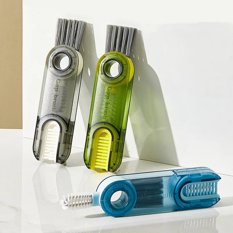 1pcs Lamgool 3 in 1 Bottle Gap Cleaner Brush Multifunctional Brush Cup Crevice Cleaning Tools Mini Silicone Cup-Holder Cleaner