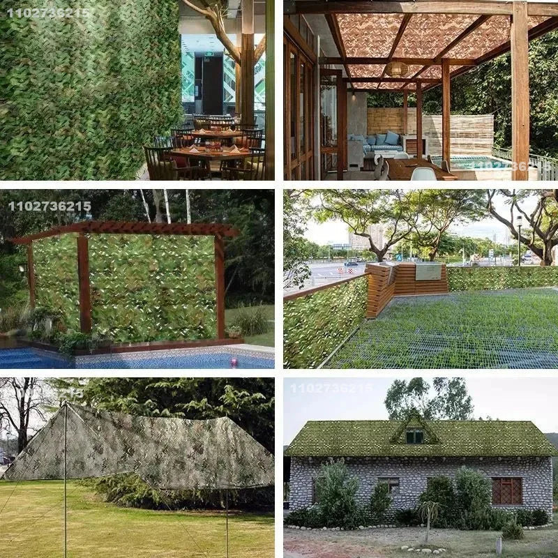 1.5mx1m 4mx5mCamouflage Nets White Blue Beige Desert for Hunting Hiding Mesh Outdoor Awning Garden Shading Gazebo