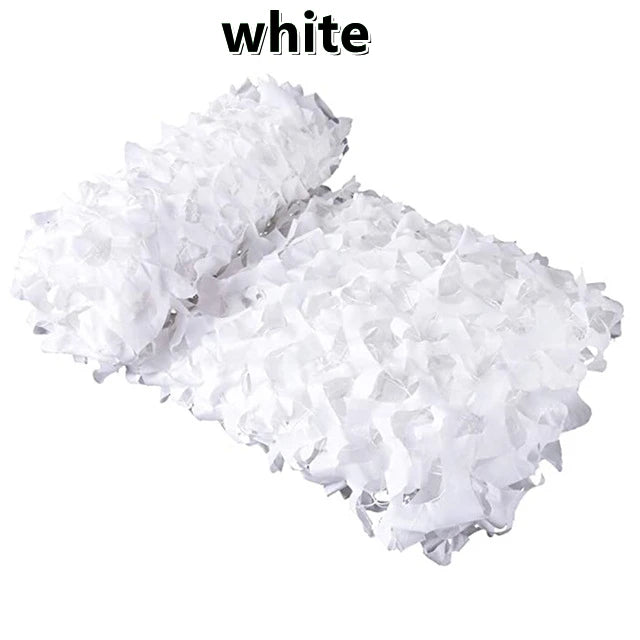 1.5mx1m 4mx5mCamouflage Nets White Blue Beige Desert for Hunting Hiding Mesh Outdoor Awning Garden Shading Gazebo