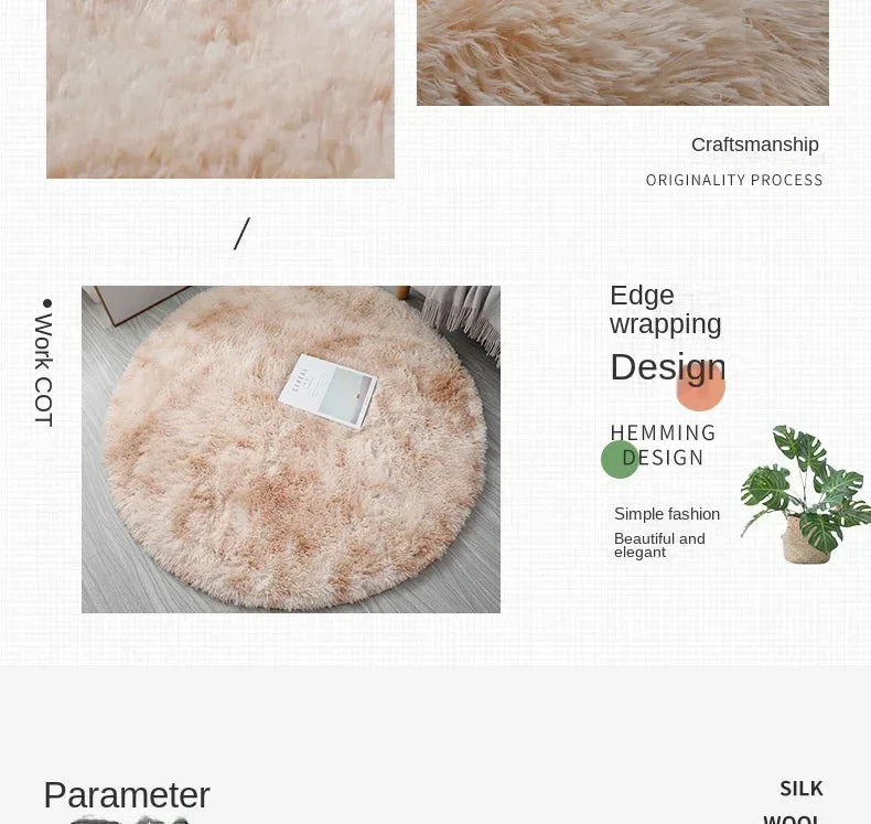 Ultra Soft Plush Round Rug Mat - Fluffy White Carpet for Living Room, Home Decor and Bedroomr, Bedroom and Kids Room